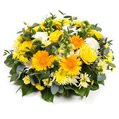 Gold &amp; White florist choice Posy Pad