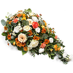 Orange &amp; White Teardrop Spray
