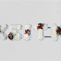 White &amp; Red Sympathy Letters 