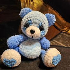 Bear Blue and White