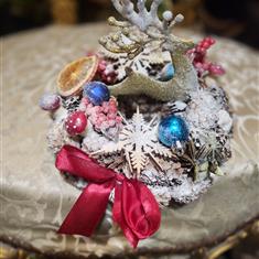 Reindeer Round Wreath small