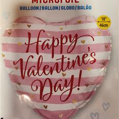 Valentine&#39;s pink stripe balloon 