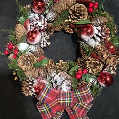 Christmas pinecone wreath