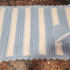 Baby Boy blanket and hat set