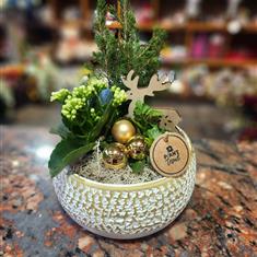 Christmas Planter White