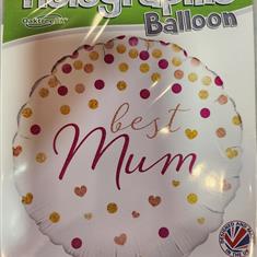 Best Mum Hollographic Balloon 