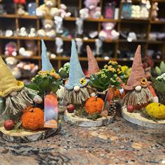 Autumn Planter Table Decoration Gnom with Hat