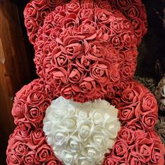 Red Bear with White Heart 