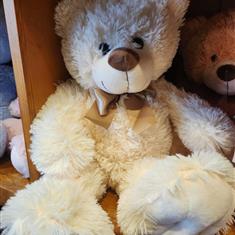 Cream Bear With Bow 54 cm