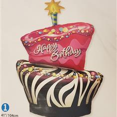 Happy Birthday Cake 104cm 41inch