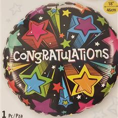 Congratulations Balloon with stars 