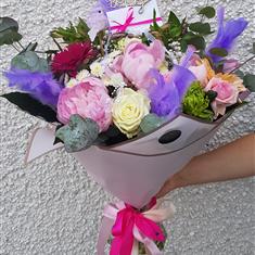 Ronaldos Peony Dream with Pearls and Feathers