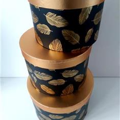 Black &amp; Gold Flower and Chocolate Surprise Box large