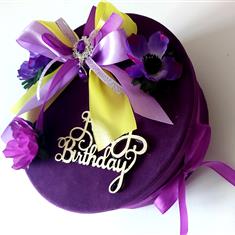 Purple Chocolate and Flower Surprise Box 2 sizes