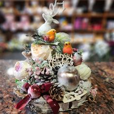 Reindeer and Robin Arrangement Large