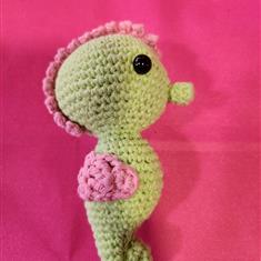 Green Seahorse Crochet 