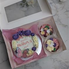 Mini Cake with 2 or 5 cupcakes Happy Mothers Day 